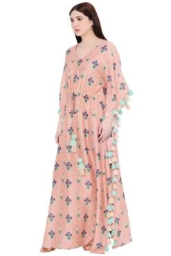 PS Pret By Payal Singhal Coral Silkmul Printed Kaftan -Deals Toggora Store 319ps7 3