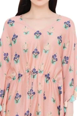 PS Pret By Payal Singhal Coral Silkmul Printed Kaftan -Deals Toggora Store 319ps7 4