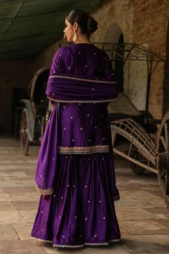 Niti Bothra Purple Zari Dori Embroidered Sharara Set -Deals Toggora Store 41223nb40 4
