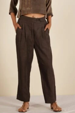 Urbania Umber Linen Darted Trousers -Deals Toggora Store 4823ua10 2 1
