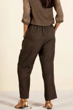 Urbania Umber Linen Darted Trousers -Deals Toggora Store 4823ua10 4 1