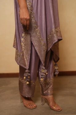Pooja Keyur Lilac Embellished Kaftan Set -Deals Toggora Store 51023pk4 4