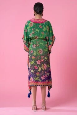Siddhartha Bansal Forest Green-royal Blue Ombre Floral Kaftan 9 Siddhartha Bansal Forest Green-royal Blue Ombre Floral Kaftan -Deals Toggora Store 5124sb28 4