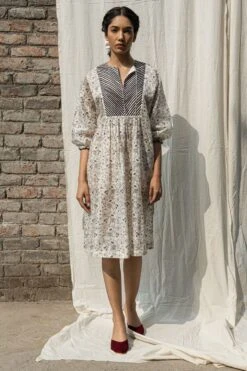 Ahmev Gardenia Drawstring Dress