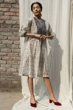 Ahmev Gardenia Drawstring Dress -Deals Toggora Store 5423ahm14 3