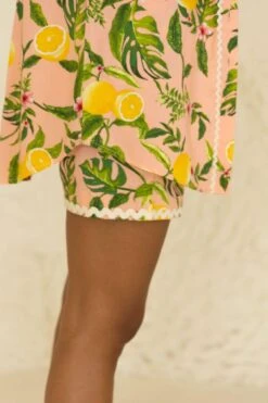 APZ Peach Tropical Printed Shorts -Deals Toggora Store 54apz9 4