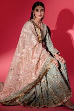 Simar Dugal Sea Green Hand Embroidered Sharara Set -Deals Toggora Store 54sdb7 2