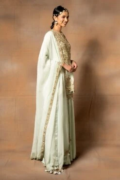 Ahilian Mint Green Embroidered Sharara Set -Deals Toggora Store 57ahi6 3