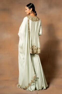 Ahilian Mint Green Embroidered Sharara Set -Deals Toggora Store 57ahi6 5