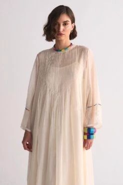 Ikai Ivory Cutwork & Appliqued Dress -Deals Toggora Store 5823iai73 4