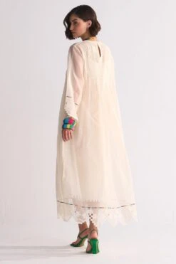 Ikai Ivory Cutwork & Appliqued Dress -Deals Toggora Store 5823iai73 5