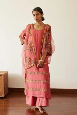 Sarang Kaur Pink Rekha Stole