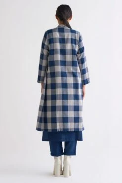 Three Navy Blue Checkered Scarf -Deals Toggora Store 612thw62 6