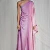 Mala And Kinnary Pink Draped Gown 1 Mala And Kinnary Pink Draped Gown -Deals Toggora Store 6323mka31 1
