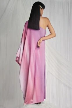 Mala And Kinnary Pink Draped Gown -Deals Toggora Store 6323mka31 3