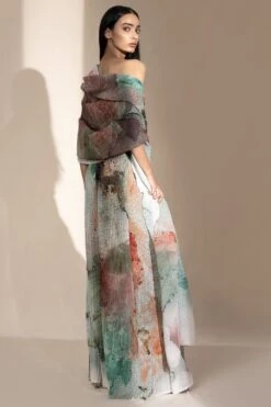 Abhishek Sharma Crystal Petalite Printed High Waisted Pants -Deals Toggora Store 65as13 3 1