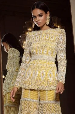 Ritika Mirchandani Yellow Embellished Sharara Set -Deals Toggora Store 67rm11 4