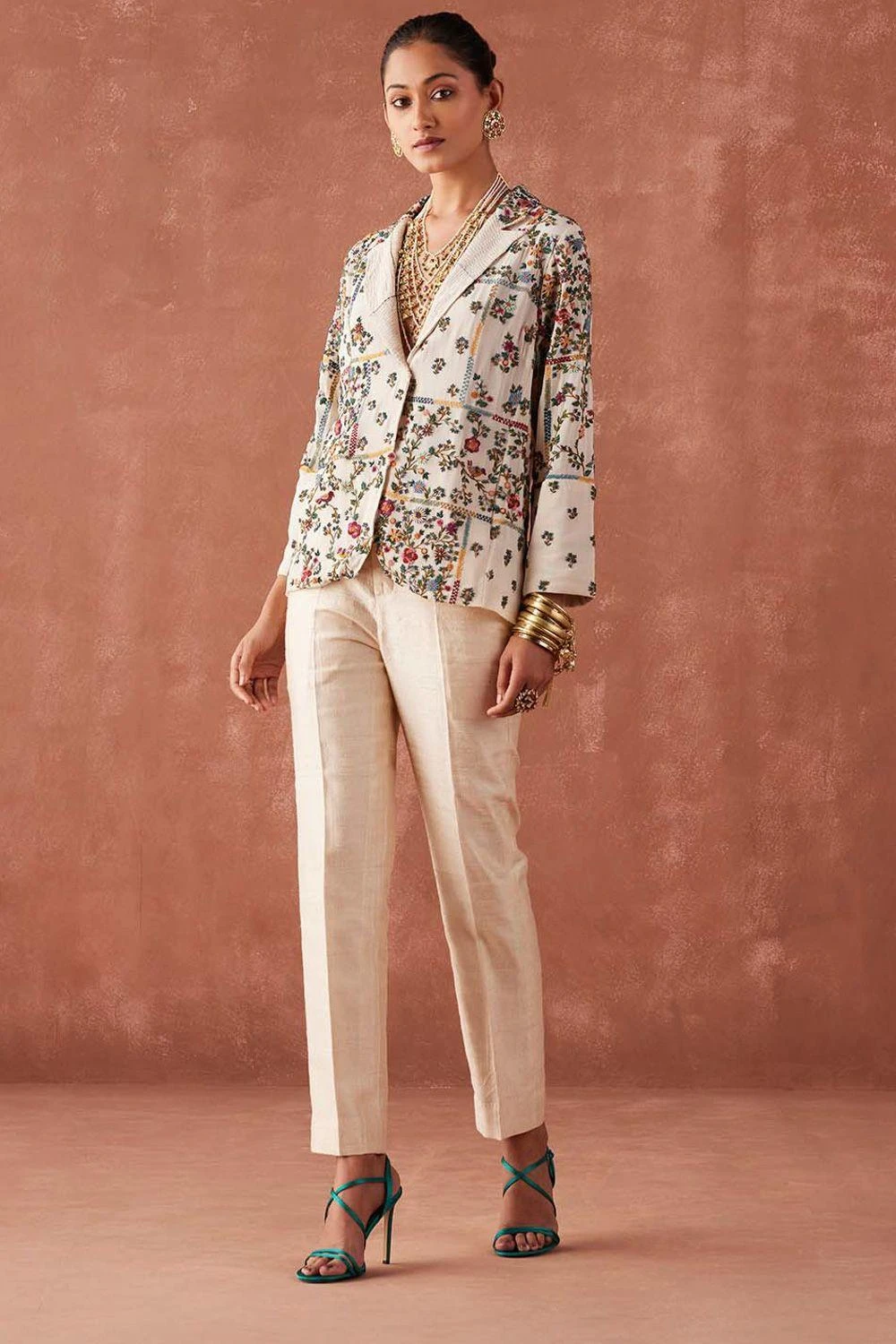 Sunira Designs Ivory Dhaaga Narrow Pants 4 Sunira Designs Ivory Dhaaga Narrow Pants - Image 2