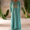 Deep Thee Powder Blue Hand Embroidered Kaftan Set -Deals Toggora Store 71023dt20 1