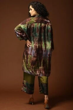 CAPISVIRLEO Brown & Olive Tie Dye Kaftan Set -Deals Toggora Store 71cap1 5