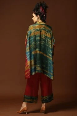 CAPISVIRLEO Emerald & Red Tie & Dye Kaftan Set -Deals Toggora Store 71cap41 5