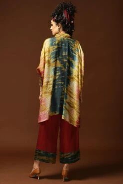 CAPISVIRLEO Multi-coloured Silk Kaftan Set -Deals Toggora Store 71cap42 5