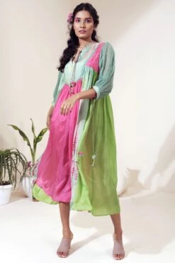 CAPISVIRLEO Trio Panelled Flare Dress