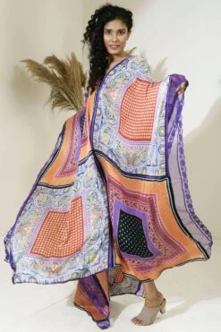 CAPISVIRLEO Printed Kaftan With Organza & Lace Details -Deals Toggora Store 75ca13 3