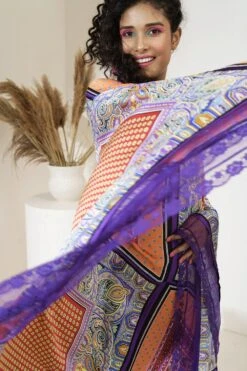 CAPISVIRLEO Printed Kaftan With Organza & Lace Details -Deals Toggora Store 75ca13 4