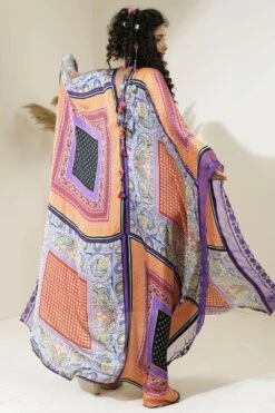 CAPISVIRLEO Printed Kaftan With Organza & Lace Details -Deals Toggora Store 75ca13 5