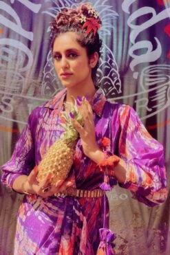 CAPISVIRLEO Purple Tie & Dye Asymmetric Dress -Deals Toggora Store 75ca24 3