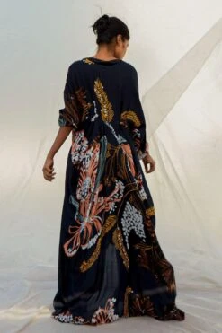 Bennch Black Window Leaf Printed Kaftan -Deals Toggora Store 8323be22 6