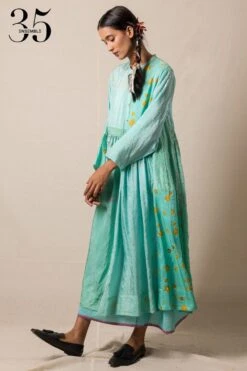 Injiri Sea Green Bandhani Dress -Deals Toggora Store 84inj1 4