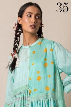 Injiri Sea Green Bandhani Dress -Deals Toggora Store 84inj1 5
