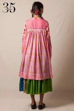Injiri Pink Silk Bandhani Dress -Deals Toggora Store 84inj15 5