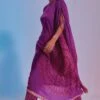 SVA Purple Printed Drawstring Kaftan & Pants Set -Deals Toggora Store 84sv18 1