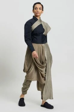 Antar-Agni Mud Green Draped Pants -Deals Toggora Store 8523aam61 3