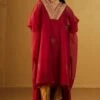 Shorshe Red Waahida Kaftan Set -Deals Toggora Store 91023sr13 1