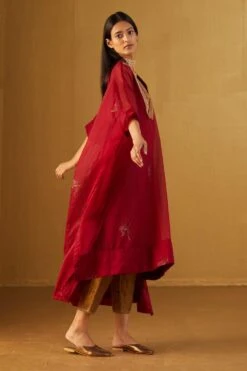 Shorshe Red Waahida Kaftan Set -Deals Toggora Store 91023sr13 4
