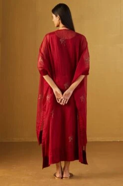 Shorshe Red Waahida Kaftan Set -Deals Toggora Store 91023sr13 5