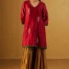 Shorshe Red Tannu Kurta Set -Deals Toggora Store 91023sr15 1