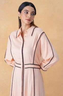 Bodice Salmon Collared Dress -Deals Toggora Store 9823be9 4