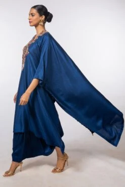 Anamika Khanna Blue Embroidered Kaftan & Pants -Deals Toggora Store ak ens d 075 3