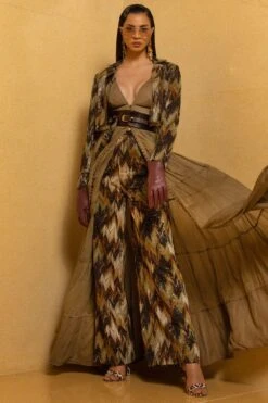 Nikita Mhaisalkar Olive Tiered Dress