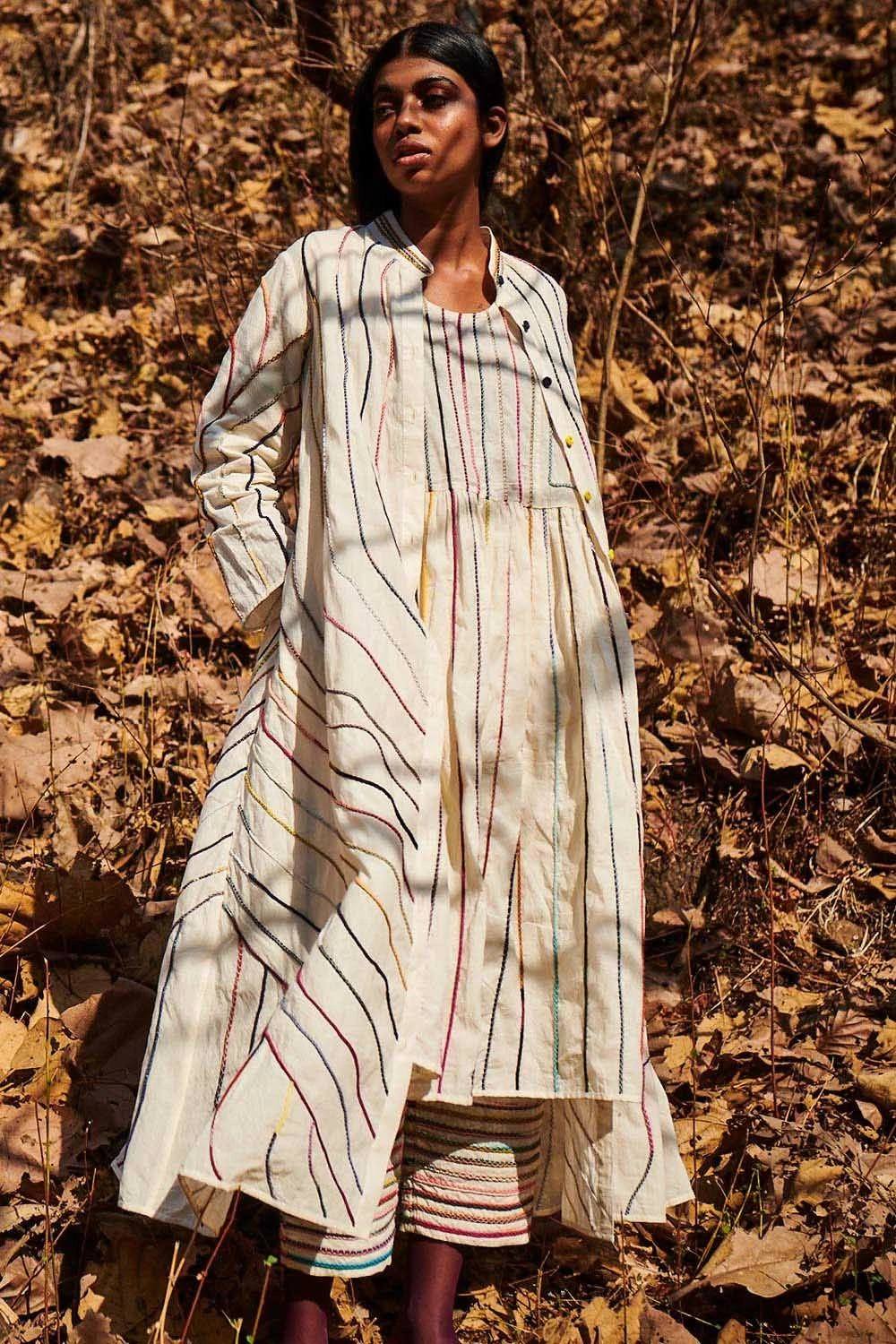 Hand Embroidered Chord Pants 3 Hand Embroidered Chord Pants