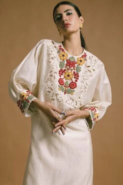 Chandrima Embroidered Kimono Dress -Deals Toggora Store css21d10 2