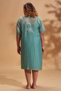 Half Full Curve Floral Cluster Midi Dress -Deals Toggora Store hfcsb001b 3