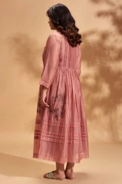 Half Full Curve Floral Cluter Dress With Gathers -Deals Toggora Store hfcsb011p 3