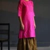 Shorshe Bright Pink Silk Kurta & Gold Tissue Sharara Set -Deals Toggora Store hkpnkslk set 1