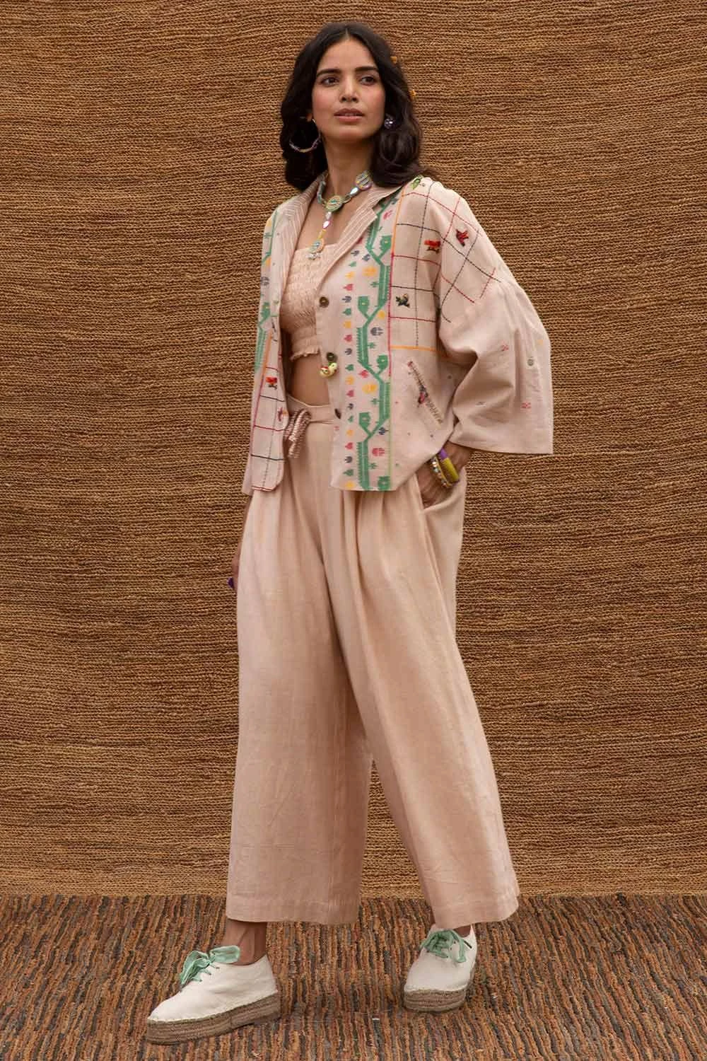 Sunira Designs Pink Pleated High Waist Pants 4 Sunira Designs Pink Pleated High Waist Pants - Image 2